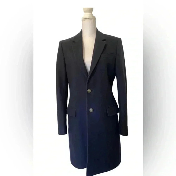 AMI Paris Wool and Cashmere Blend Navy Blue Coat Sz M - Picture 3 of 14